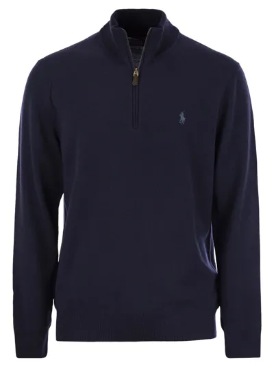 Polo Ralph Lauren Pony Embroidered Knitted Jumper In Navy Blue