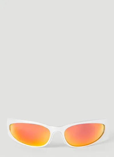 Balenciaga Silver Reverse Xpander 2.0 Sunglasses In White