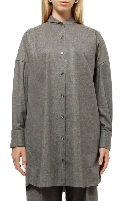 Aspesi Buttoned Long In Grey