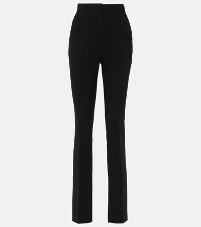 Rebecca Vallance Evie High-rise Split-hem Pants In Black