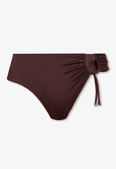 Jacquemus Brown Le Raphia 'le Bas De Maillot Aouro' Bikini Bottoms