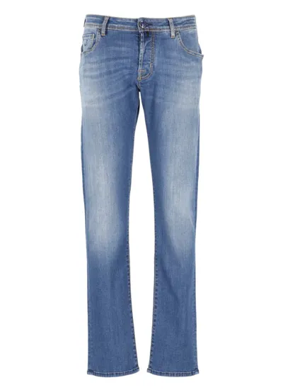 Jacob Cohen Stone Washed Jeans In Blue