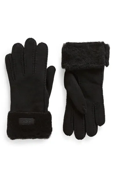 Ugg Shearling Gloves In Black