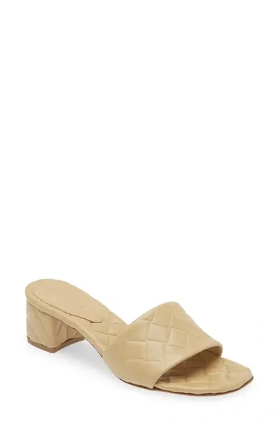 Bottega Veneta Intrecciato Embossed Slide Sandal In Cane Sugar