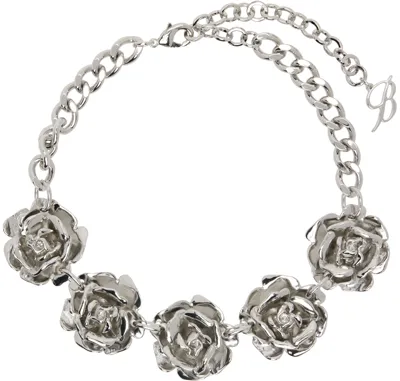 Blumarine Silver Roses Choker In N0996 Nikel Free Tel