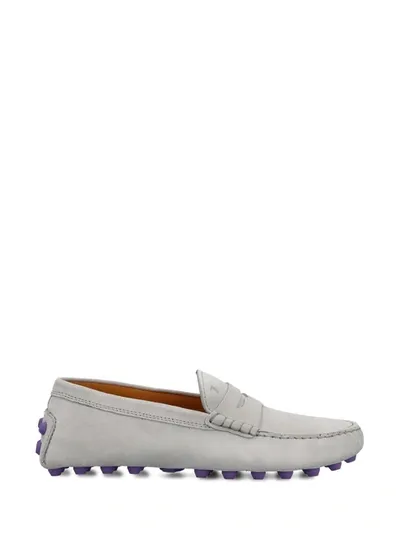 Tod's Womens Silver Loafers