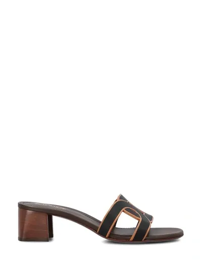 Tod's Slide Sandals Shoes In Black