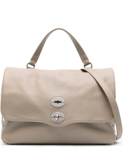 Zanellato Postina S Daily Leather Handbag In Grey