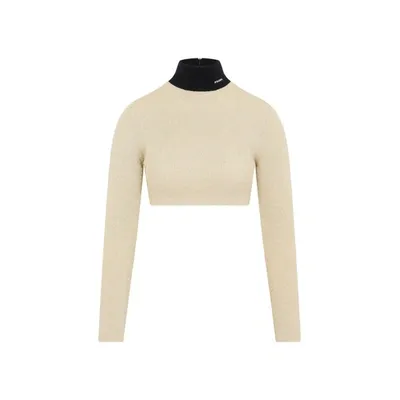 Prada Turtleneck Sweater In Metallic