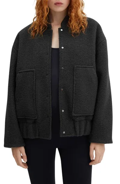 Mango Women's Soft Oversized Bomber Jacket In Gray