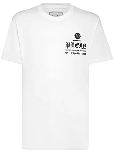 Philipp Plein Logo-print Cotton T-shirt In White