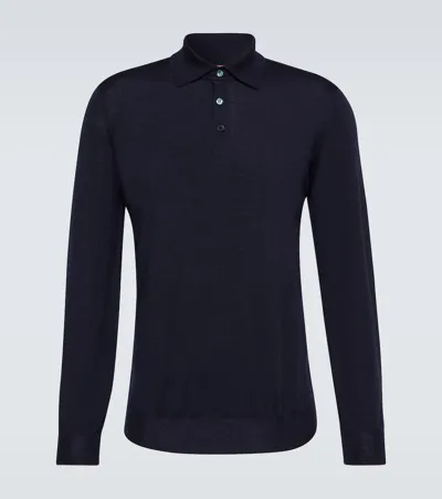 Brunello Cucinelli Wool And Cashmere Polo Sweater In Multicoloured