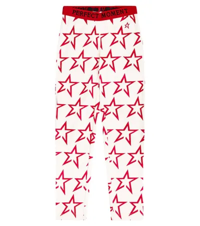 Perfect Moment Kids' Star Logo Leggings In White