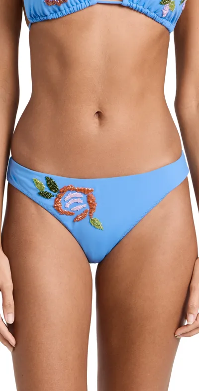 Staud Bay Bikini Bottoms Diamond Rose M