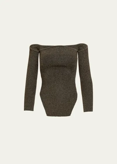 Khaite Maria Wool Blend Sweater In Gold