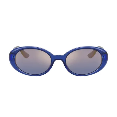 Dolce & Gabbana Eyewear Oval Frame Sunglasses In Navy