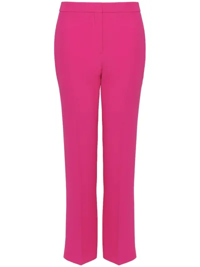 Alexander Mcqueen Cropped Tailored Trousers In Pink