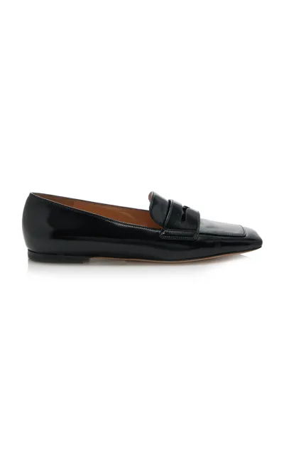 Gianvito Rossi Christina Leather Loafers In Black