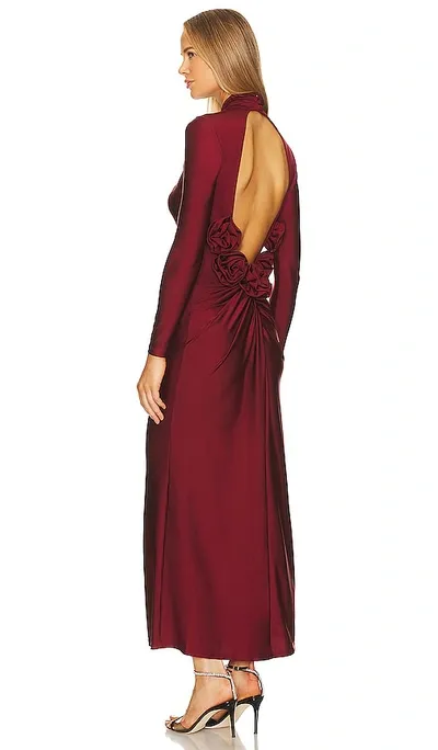 Camila Coelho Telma Maxi Dress In Burgundy