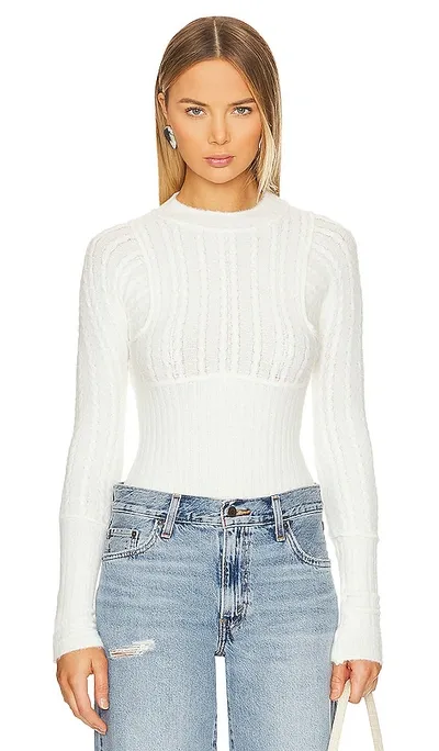 Free People X Intimately Fp Keep Me Warm Bodysuit In Coconut Milk