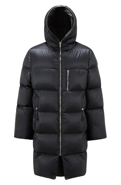 Rick Owens X Moncler Gimp Puffer Coat In Black