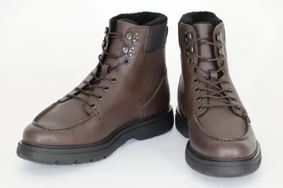 Pre-owned Hugo Boss Boots, Mod. Jacob_halb_gr, Gr. 44 / Uk 10 / Us 11, Dark Brown In Braun