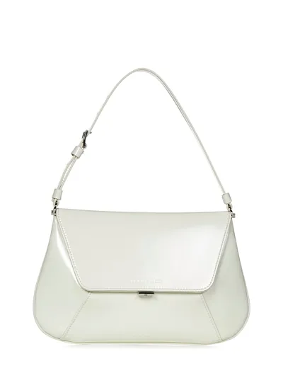 Amina Muaddi Ami Shoulder Bag In Bianco