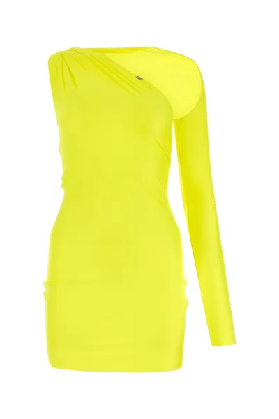 Alyx Woman Fluo Yellow Satin Mini Skirt