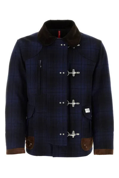 Fay 4 Hooks - Wool Jacket With Hooks In Blue