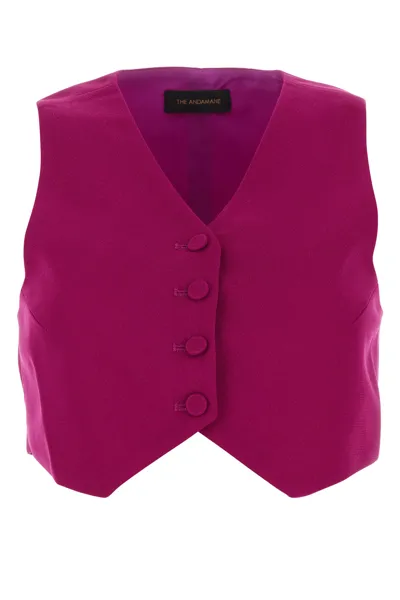 The Andamane Gilet-40 Nd  Female In Burgundy