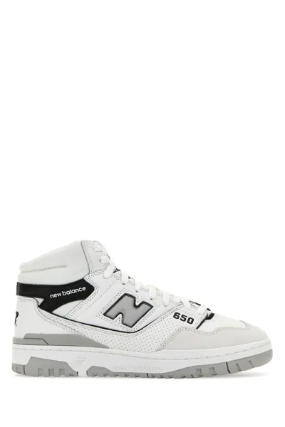 New Balance Multicolor High-top Sneakers With Padded Ankle In White