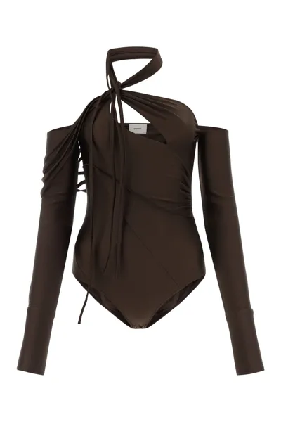 Coperni Multi Strap Bodysuit In Brown