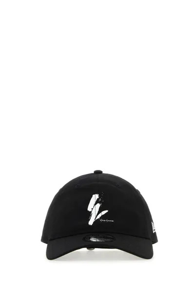 Yohji Yamamoto New Era Yy Cotton Baseball Cap In Black