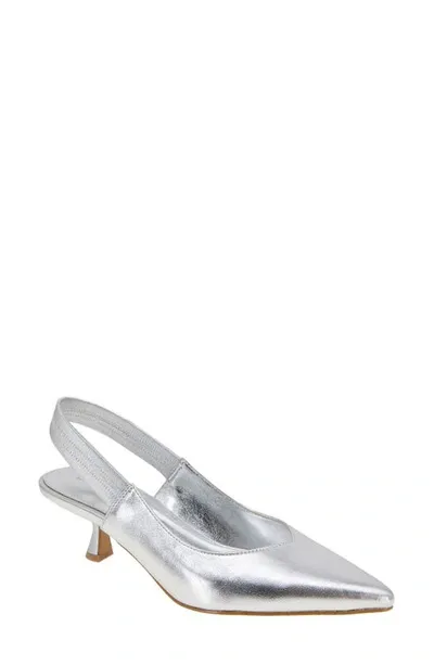 Bcbgeneration Kayla Slingback Pointed Toe Pump In Silver