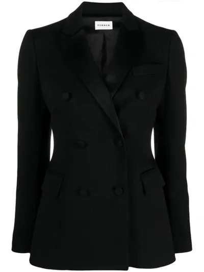 P.a.r.o.s.h Tonal Double-breasted Blazer In Black