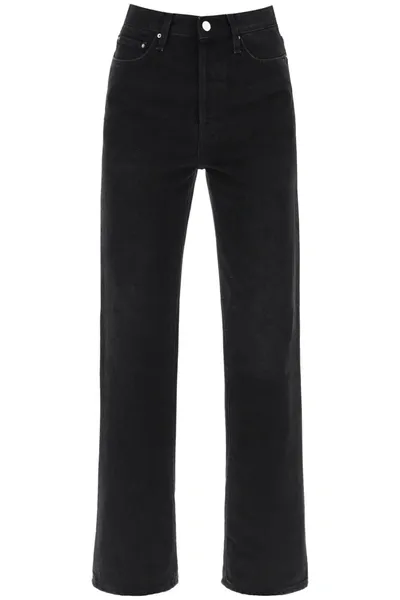 Totême Organic Denim Classic Cut Jeans In Black