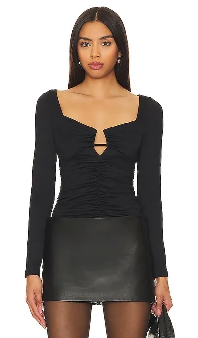 Susana Monaco V Cut Out Top In Black