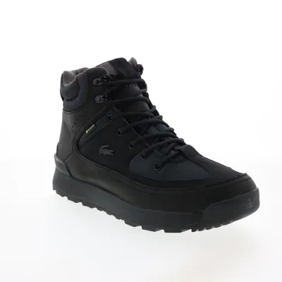 Pre-owned Lacoste Urban Breaker Goretex Gtx 03211 Herren Schwarz Leder Stiefel