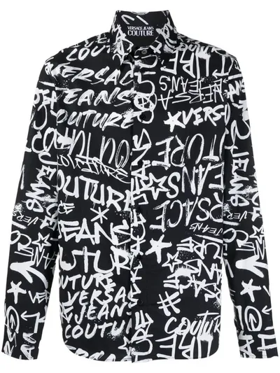 Versace Jeans Couture Black Graffiti Shirt