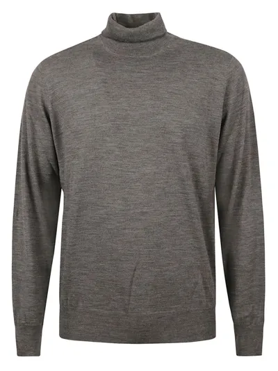 Brunello Cucinelli Turtleneck Knitted Jumper In Grey