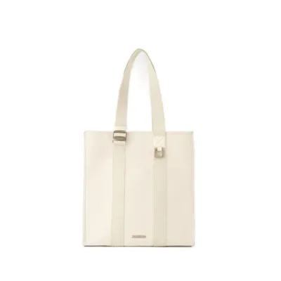 Jacquemus Le Cabas Cuerda Grosgrain Messenger Tote Bag In White