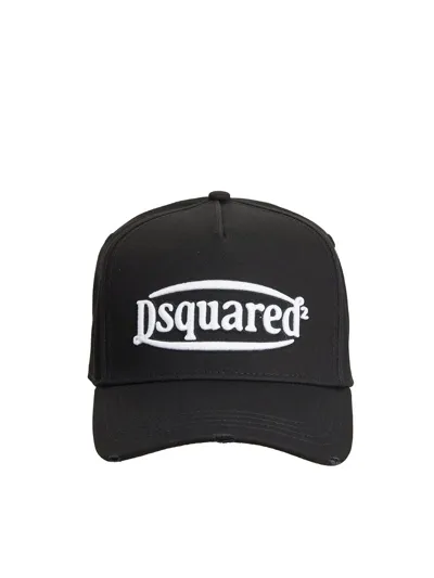 Dsquared2 Logo Embroidered Baseball Cap In Black