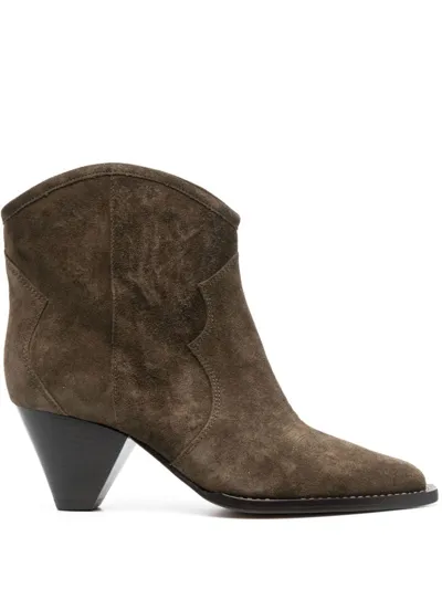 Isabel Marant Darizo Suede Ankle Boots In Brown