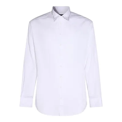 Dsquared2 Stitch-detail Long-sleeved Shirt In Weiss