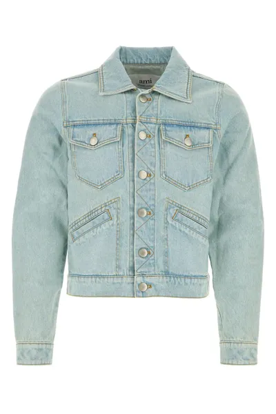 Ami Alexandre Mattiussi Denim Jacket In Bleu Javel/448