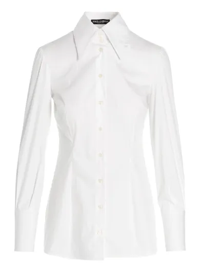 Dolce & Gabbana Buttoned Long-sleeved Shirt In White