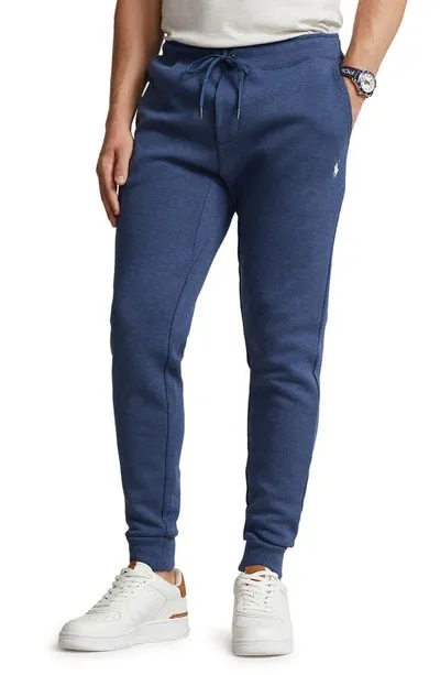 Polo Ralph Lauren Double Knit Joggers In Derby Blue Heather