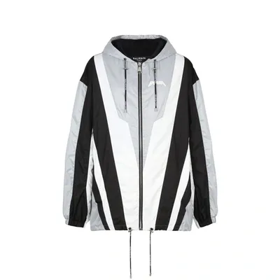 Balmain Windbreaker Jacket In Black