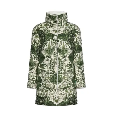 Etro Reversible Printed Down Coat In Green