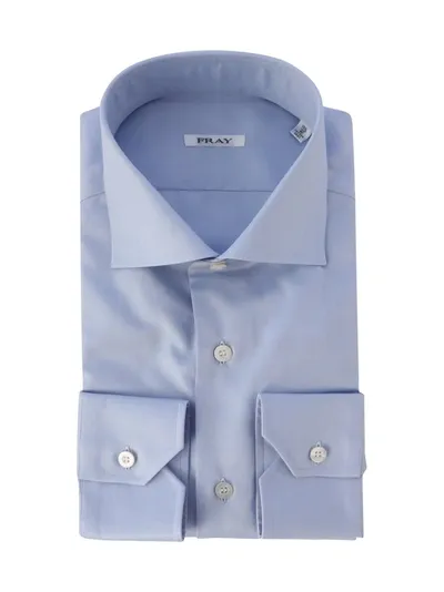 Fray Classic Cotton Shirt In Blue